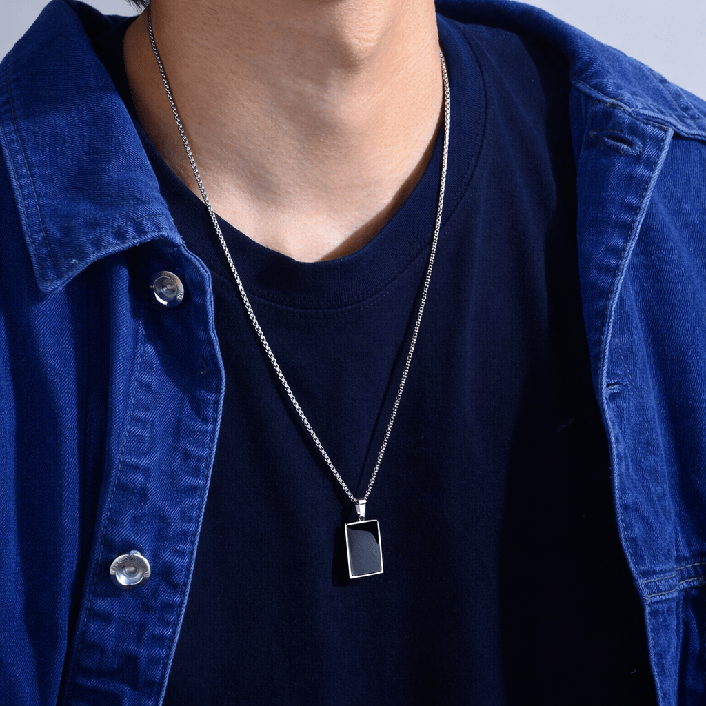 collier chaine pendentif homme or plaqué or acier argent créator bijouterie orléans