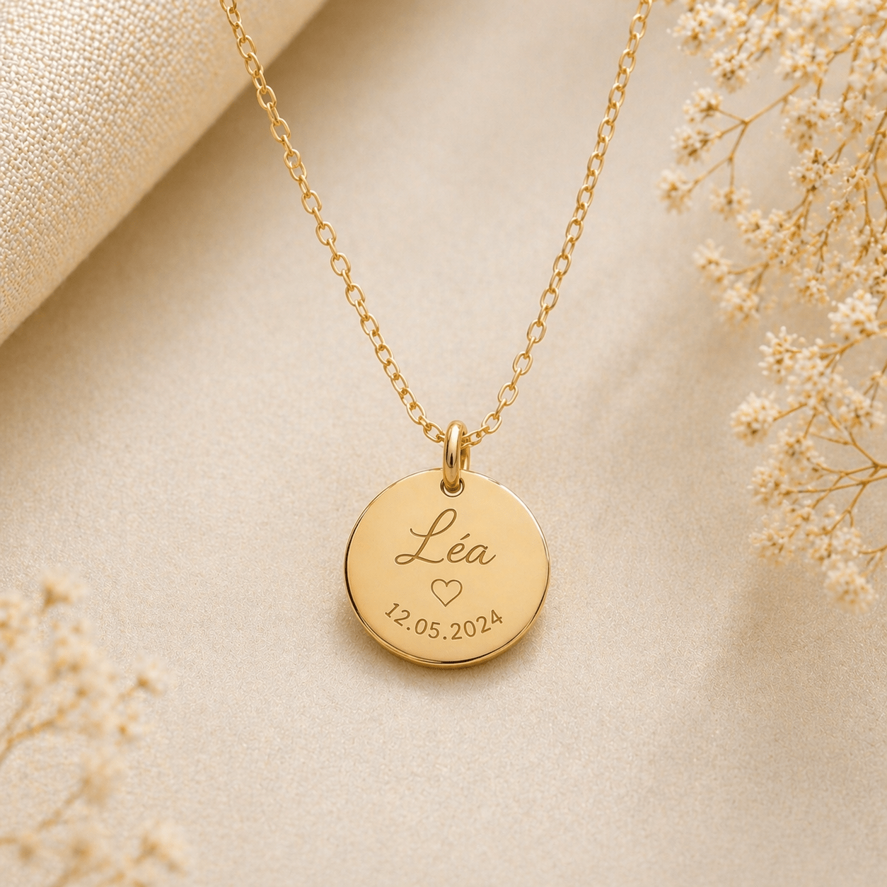collier bébé femme or 9 carat créator bijouterie orléans