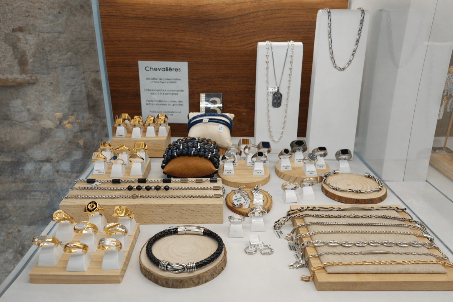 bracelet homme argent 925 cuir plaqué or or 18 carats Or 9 carats bijoux homme créator bijouterie orléans