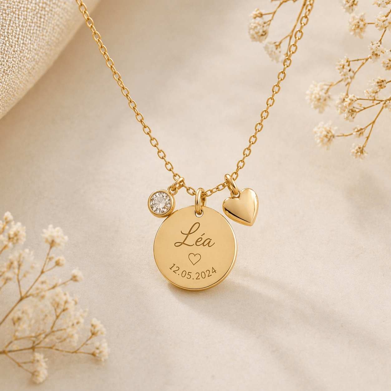 collier bébé femme or 9 carat créator bijouterie orléans
